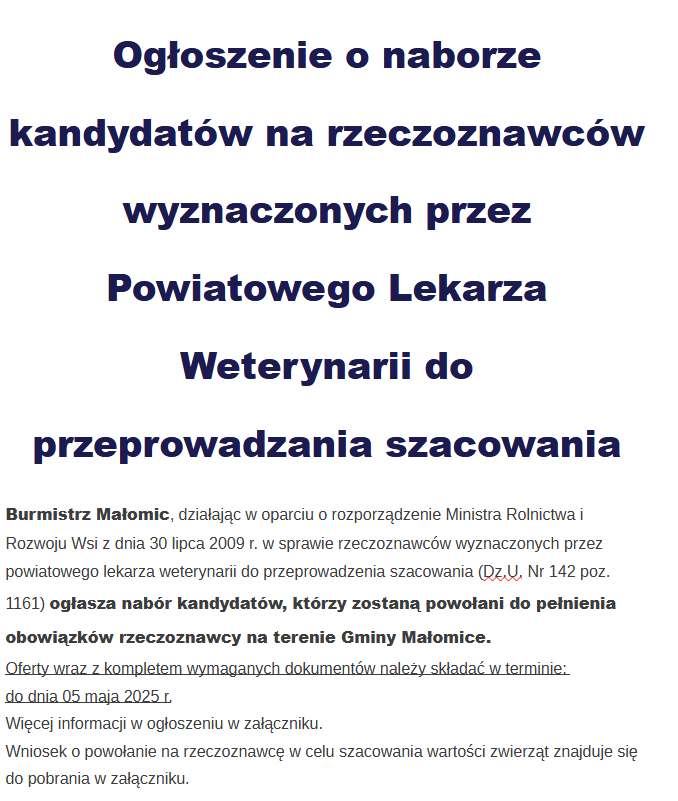 Ogłoszenie